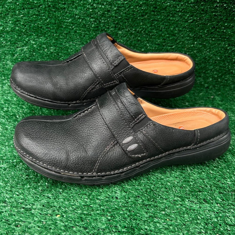 Clarks‎ Unstructured Un Loop Leather Mules Clogs Shoes Womens 7 261749664045